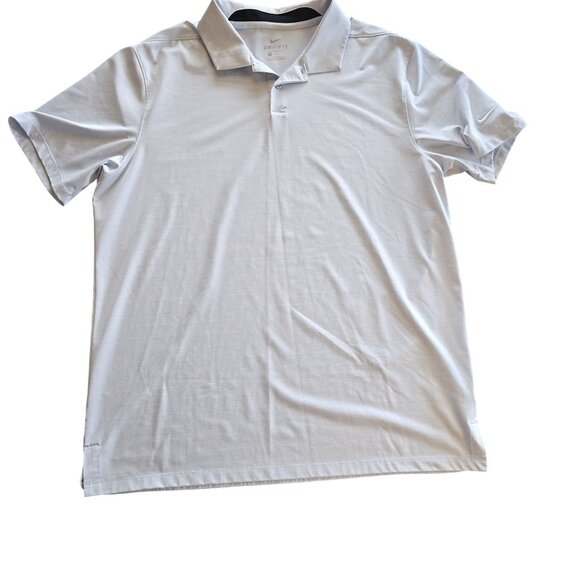 Nike Dri-Fit Mens Polo Shirt In Light Gray Size Large - Picture 1 of 6